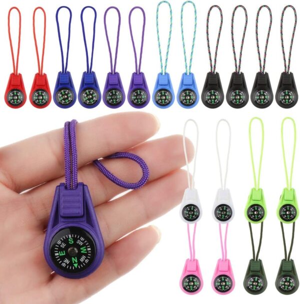 Mini Compass For Kids Compass Keychain，button Compass Bulk Kit，paracord Hiking.jpg