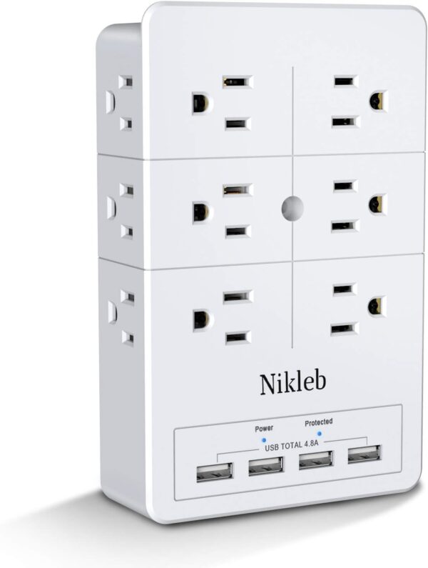 Multi Plug Outlet Surge Protector Nikleb 12 Electrical Outlet Extender.jpg