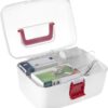 Mygift 10 Inch Multipurpose Portable White Plastic Storage Box With.jpg