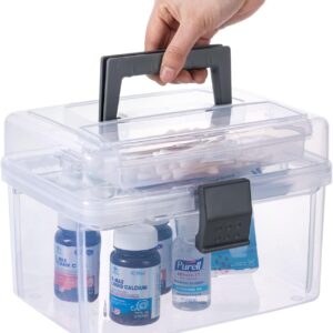 Mygift Premium Clear First Aid Kit Bin With Detachable Tray.jpg