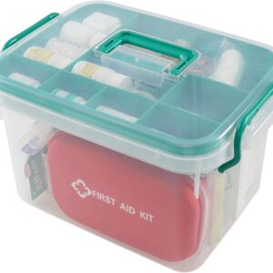 Ponpong Clear Plastic First Aid Box Empty Family Medicine Kit.jpg