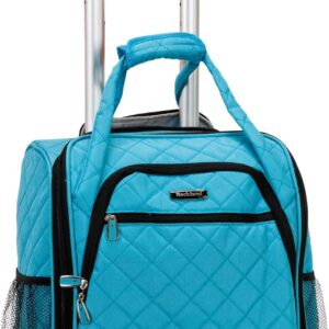 Rockland Melrose Upright Wheeled Underseater Carry On Luggage Turquoise 15 Inch.jpg