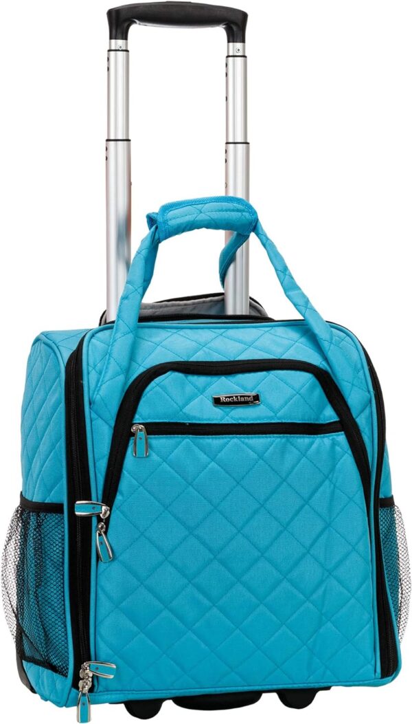 Rockland Melrose Upright Wheeled Underseater Carry On Luggage Turquoise 15 Inch.jpg