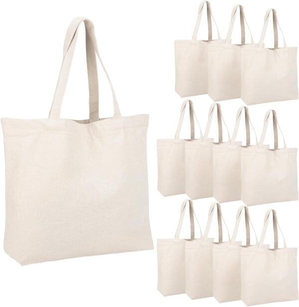 Segarty Canvas Tote Bag 12 Pack Cotton Heavy Duty Handy.jpg