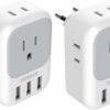 Tessan European Travel Plug Adapter 2 Pack Us To Europe.jpg