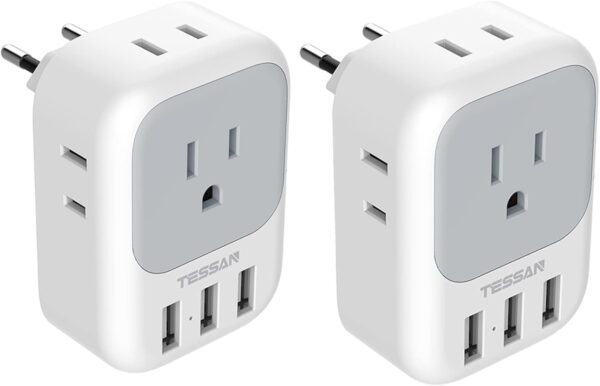 Tessan European Travel Plug Adapter 2 Pack Us To Europe.jpg