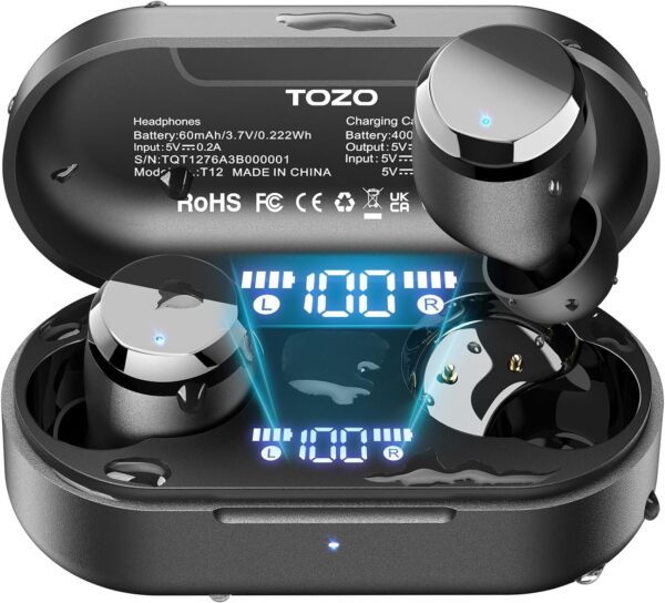 Tozo T12 Wireless Earbuds Bluetooth 53 Headphones Built In Enc Noise.jpg