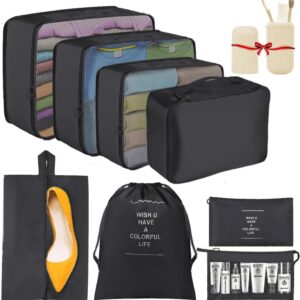 Travel Bags Packing Cubes 9 Set Lightweight Travel Luggage Organizers.jpg