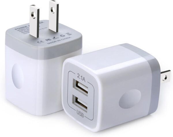 Usb Wall Charger Fivebox 2pack Dual Port 21amp Fast Brick.jpg