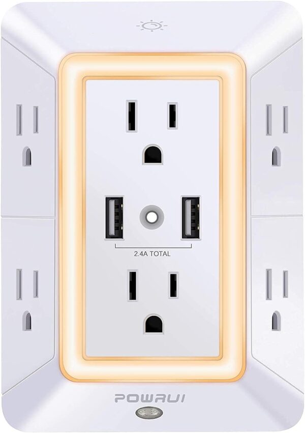 Usb Wall Charger Surge Protector Powrui 6 Outlet Extender With 2.jpg