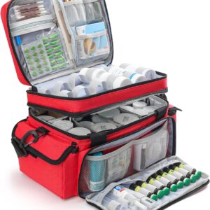 Xhgwjsx Medicine Organizer With Adjustable Divider Double Layer Medicine Bottle Organizer.jpg