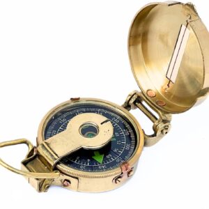 Collectiblesbuy Vintage Old Style Military Compass Nautical Pocket Shiny Brass.jpg