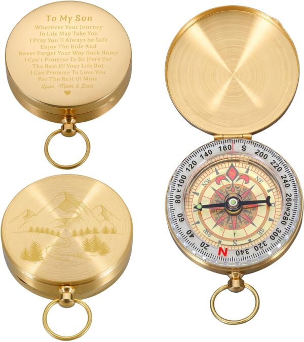 For Son From Mom Dad Inspirational Engraved Compass Gifts For.jpg