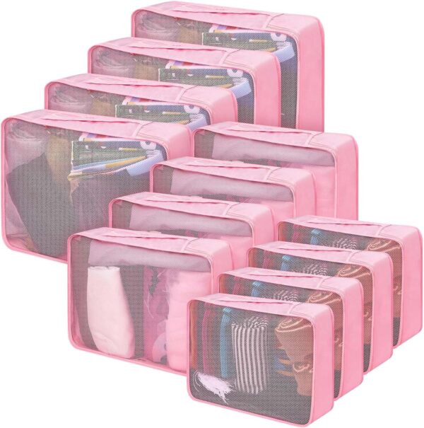 12 Pcs Packing Cubes For Suitcase Travel Luggage Bags Bulk.jpg