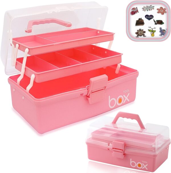 12 Three Layer Folding Storage Box Art Crafts Caseorganization Portable Handled.jpg