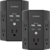 2 Pack Multi Plug Outlet Surge Protector 5 Outlet Extender.jpg