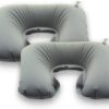 2 Pack U Shaped Inflatable Travel Neck Pillow Flocked Fabric Air.jpg