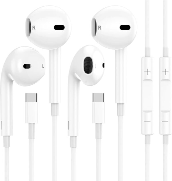 2 Pack Usb C Headphones For Iphone 15 Pro Earbuds Type.jpg