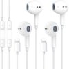 2 Pack For Iphone Headphones Wired Earbuds Earphones Nosie Reduction.jpg