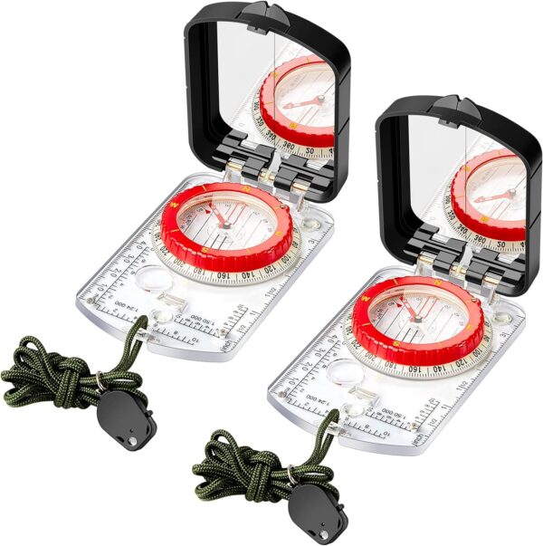 2 Pcs Sighting Compass Mirror Adjustable Declination Compass For Hiking.jpg