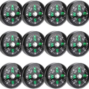 20mm 12pcs Mini Pocket Oil Filled Compass For Hiking Camping.jpg