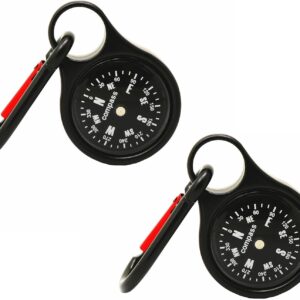 2pcs Carabiner Compass Mini Compass Keychain Portable Compass Keychain Compass.jpg