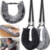 2pack Stuffable Travel Pillow For Extra Luggage Velvet Travel Neck.jpg