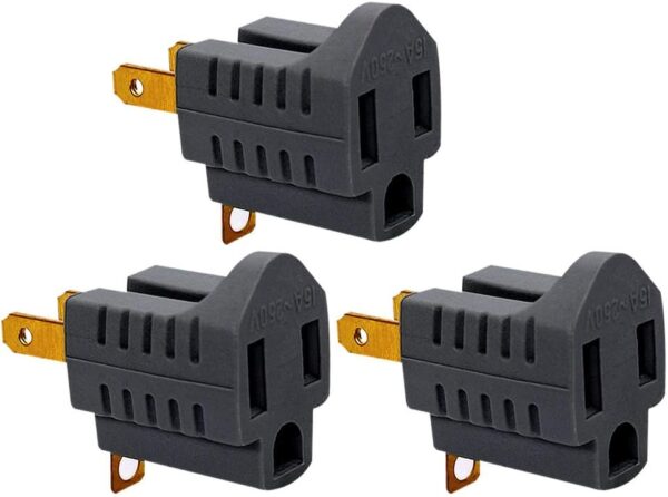 3 Pack 3 Prong To 2 Prong Adapter Grounding Converter Polarized 3.jpg