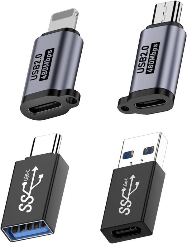 4 Packusb A To Type C Adapter Type C To Iphone.jpg