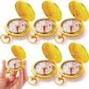 6 Pcs Metal Pocket Compass Outdoor Survival Compass Luminous Compass.jpg