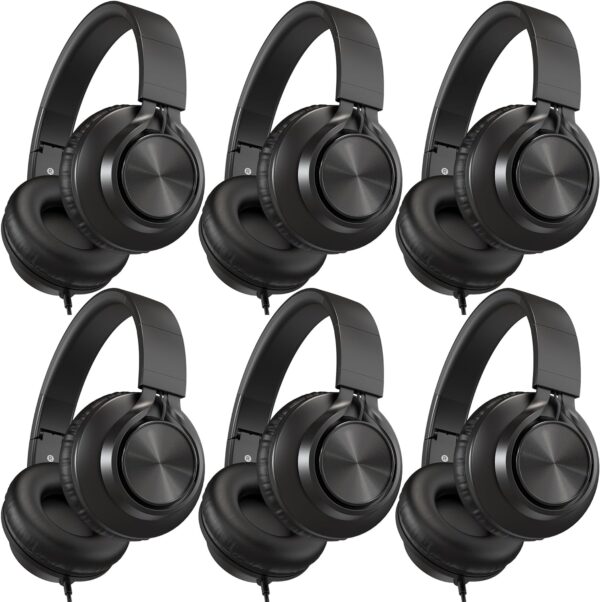 Ailihen Headphones Wired 6 Pack Bulk Over Ear Headsets With Microphone For.jpg