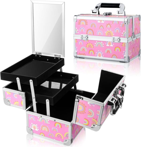 Abbylike Makeup Case For Girls Makeup Train Case Cosmetic Box.jpg