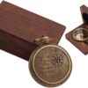 Antique Nautical Vintage Directional Magnetic Compass With Famous Scripture Quote.jpg