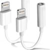 Apple Mfi Certified 2 Pack Headphone Adapter For Iphone Connects.jpg