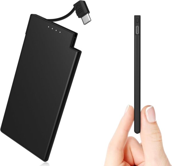 Auskang Portable Charger With Built In Usb C Cable Slim 5000mah.jpg