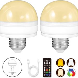 Blueye Rechargeable Battery Operated Light Bulb2packs300lm40w Equivalente26 Detachable Charginge12 Available4.jpg