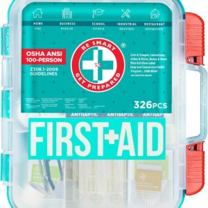 Be Smart Get Prepared First Aid Kit Teal 326 Piece.jpg