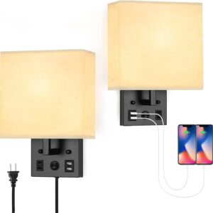 Black Wall Sconces Set Of Two Bedside Wall Lights For.jpg