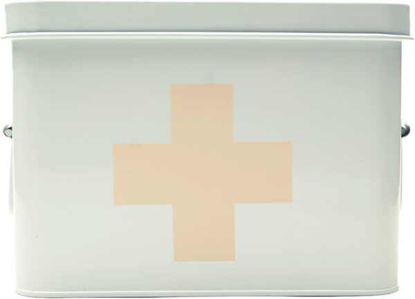 Blush Retro Enameled First Aid Box For Medicine Storage And.jpg