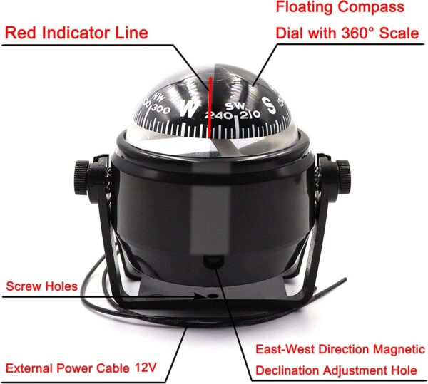 Boat Car Caravan Truck Compass Sea Marine Electronic Navigation Bracket.jpg