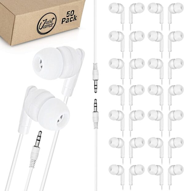 Bulk Earbuds 50 Pack Basic Ear Bud Pearl White.jpg