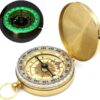 Camping Survival Compass For Hikingsmall Golden Pocket Compass For Kidsglow.jpg