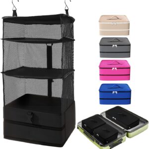 Caroeas Portable Hanging Travel Shelves Bag Suitcase Organizer Carry On Closet.jpg