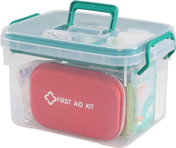 Clear Household Medicine Storage Box Family First Aid Box Plastic.jpg