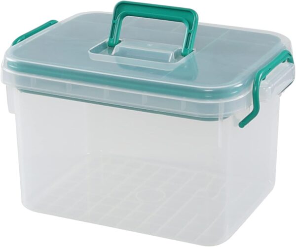 Clear Plastic Medicine First Aid Storage Box Family Emergency Kit.jpg