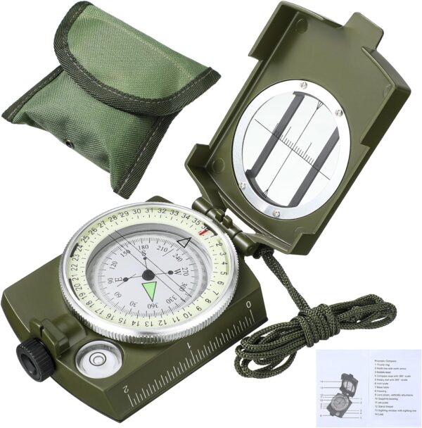 Compass Hiking Survival Compass Military Grade Lensatic Sighting Compass Tactical.jpg