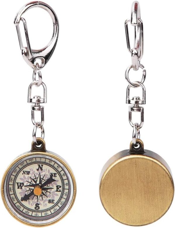 Compass Keyring 2pcs Portable Mini Pocket Compass Keychain Vintage Zinc.jpg