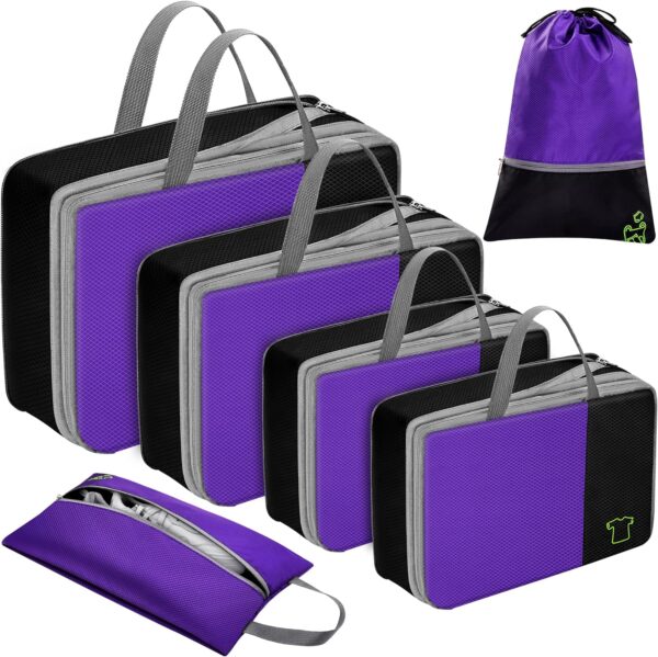 Compression Packing Cubes 6 Set Travel Packing Cubes For Suitcase.jpg