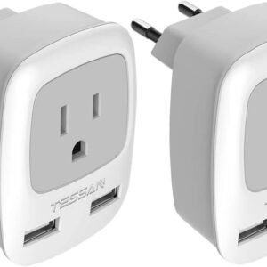 European Travel Plug Adapter 2 Pack Tessan International Power Outlet.jpg