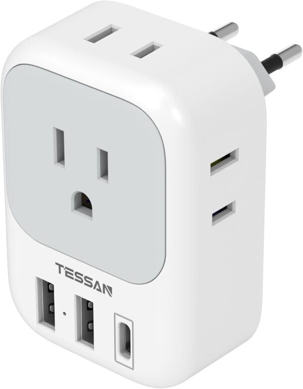 European Travel Plug Adapter Usb C Tessan International Plug Adapter.jpg